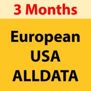 European / USA ALLDATA Catalogue for 3 Months